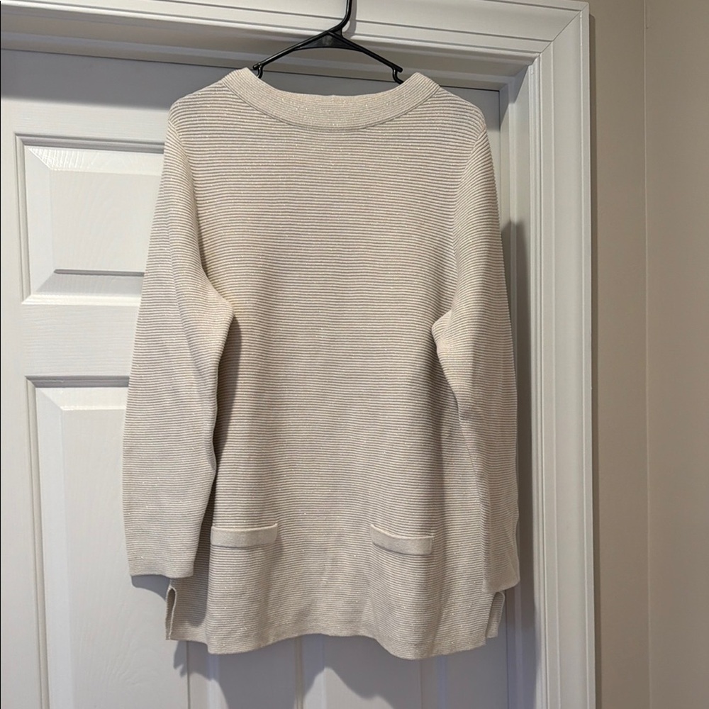 Talbots Cream Women's Cowl Neck Sweater